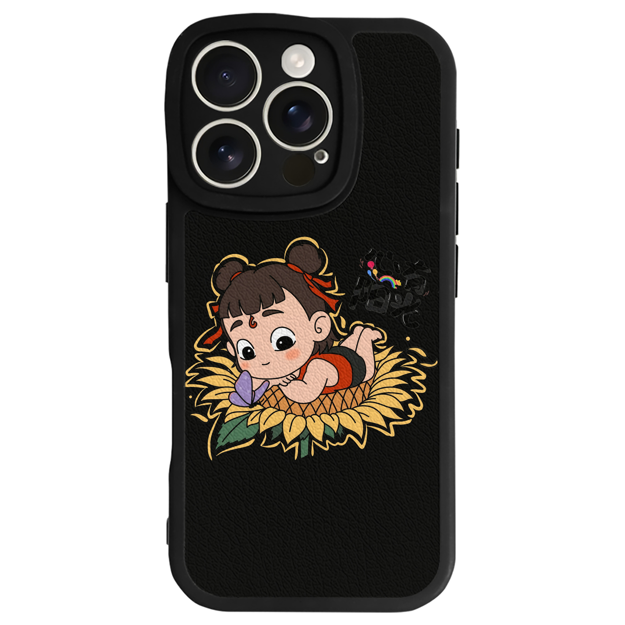 （画像用） Ne Zha 2 ナタ 魔童の大暴れ 【iPhone 16シリーズ対応】シリコンスマホケース（レザー調） 材質：シリコン
